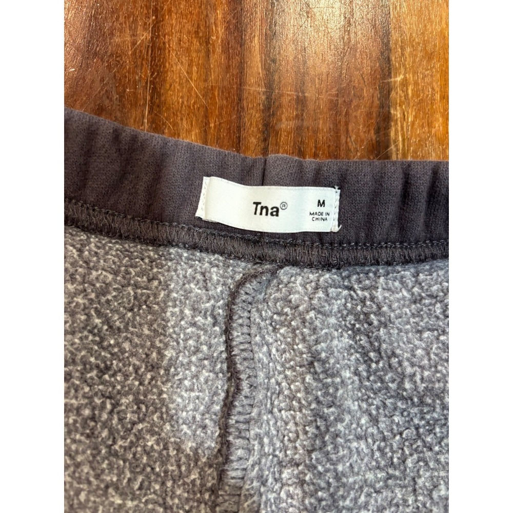 Aritzia TNA Sweatfleece Shorts Womens' Med purple grey cozy cotton fleece pullon - Picture 12 of 12
